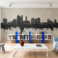 Luton England Skyline Concrete Mural Wallpaper - room preview 06