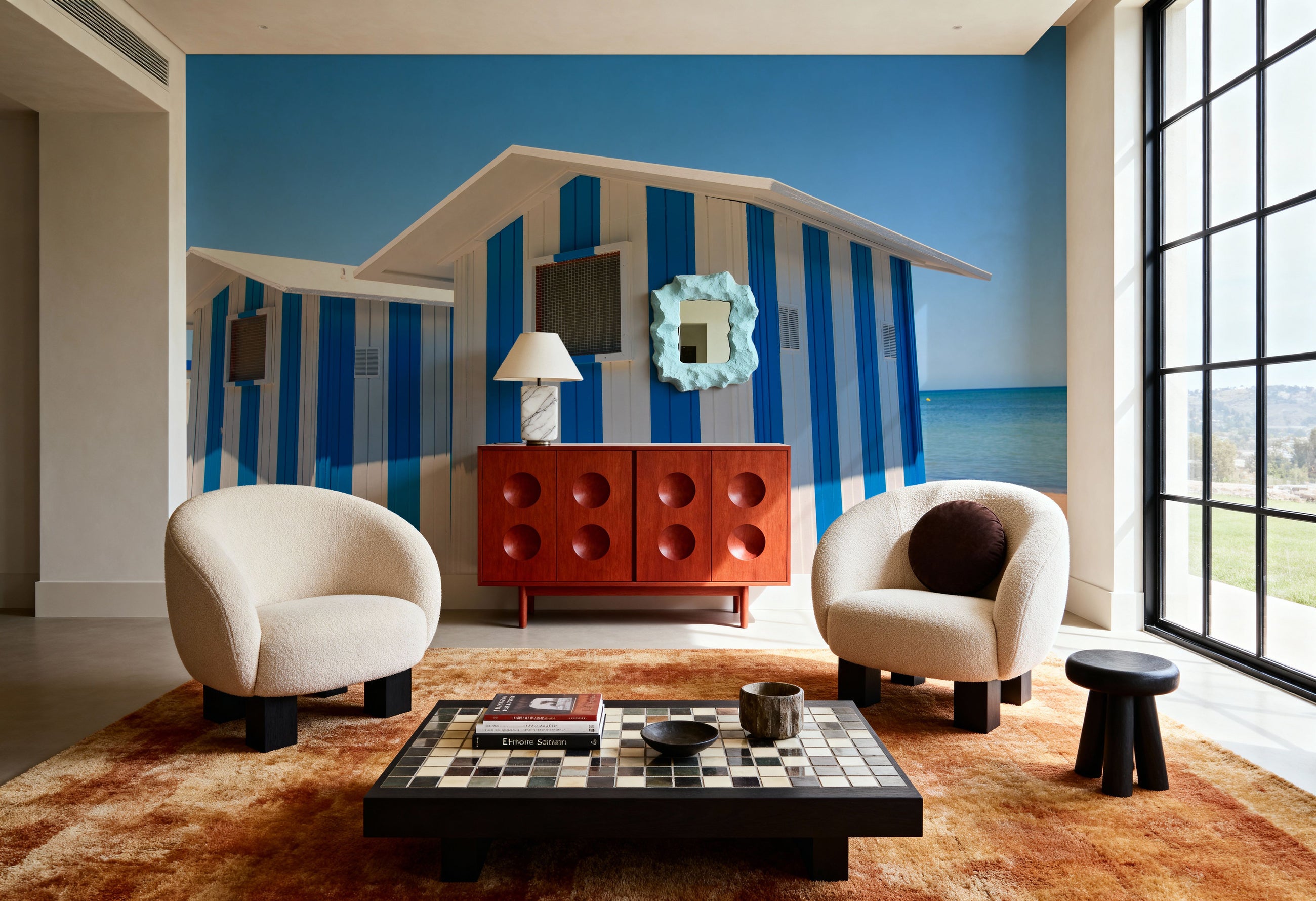Alicante Beach Houses Mural Wallpaper