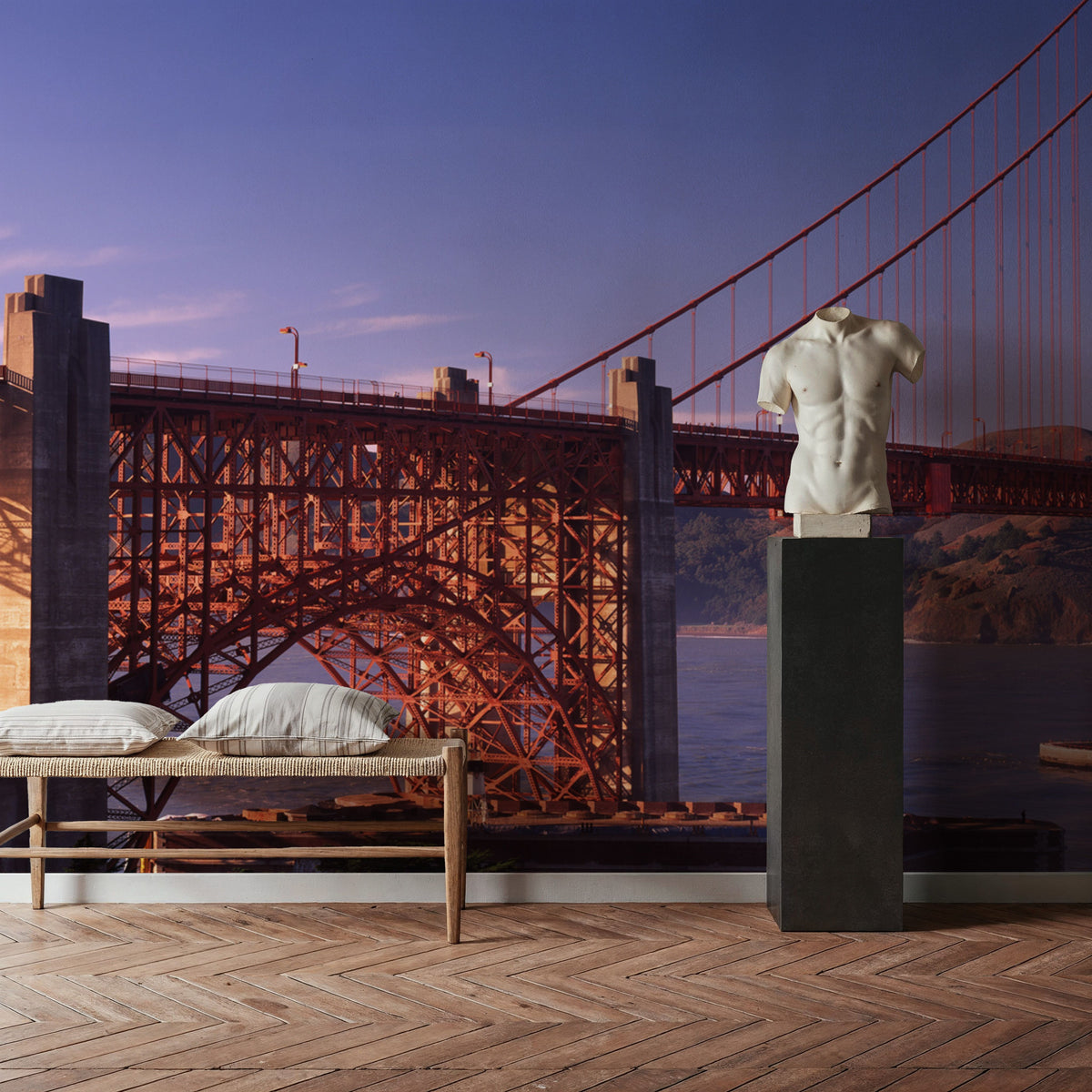 Crimson Crossing Mural Wallpaper - room preview 06