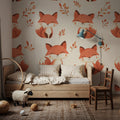 Smiling Foxes Mural Wallpaper - room preview 06