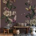 Magnolia Nectar, Dusty Rose Mural Wallpaper - room preview 06