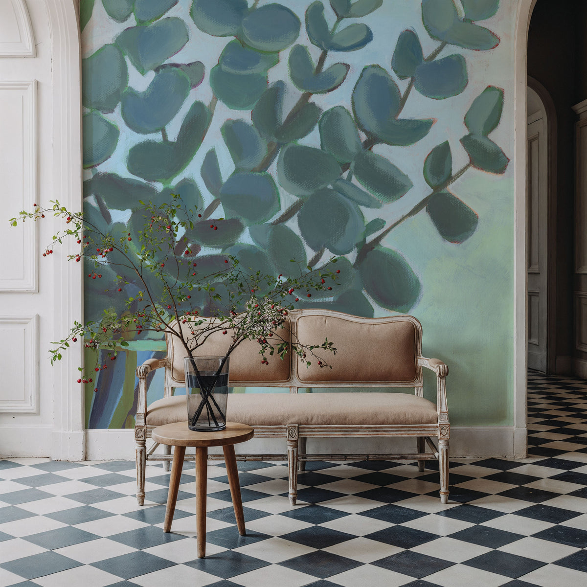 Eucalyptus Bouquet Mural Wallpaper - room preview 06