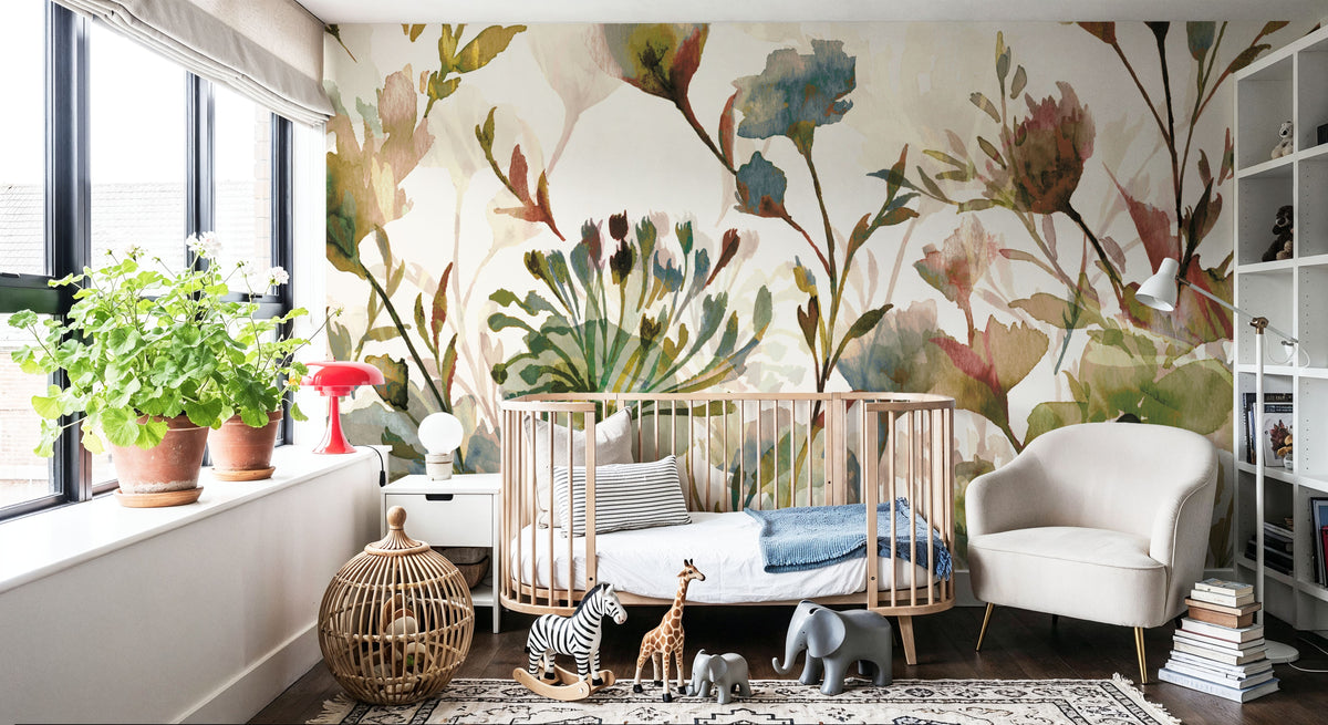 Transparent Garden Honeybloom Mural Wallpaper - room preview 06
