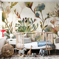 Transparent Garden Honeybloom Mural Wallpaper - room preview 06