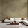 Subtle Plaster Wall, Butter Yellow Mural Wallpaper - room preview 06