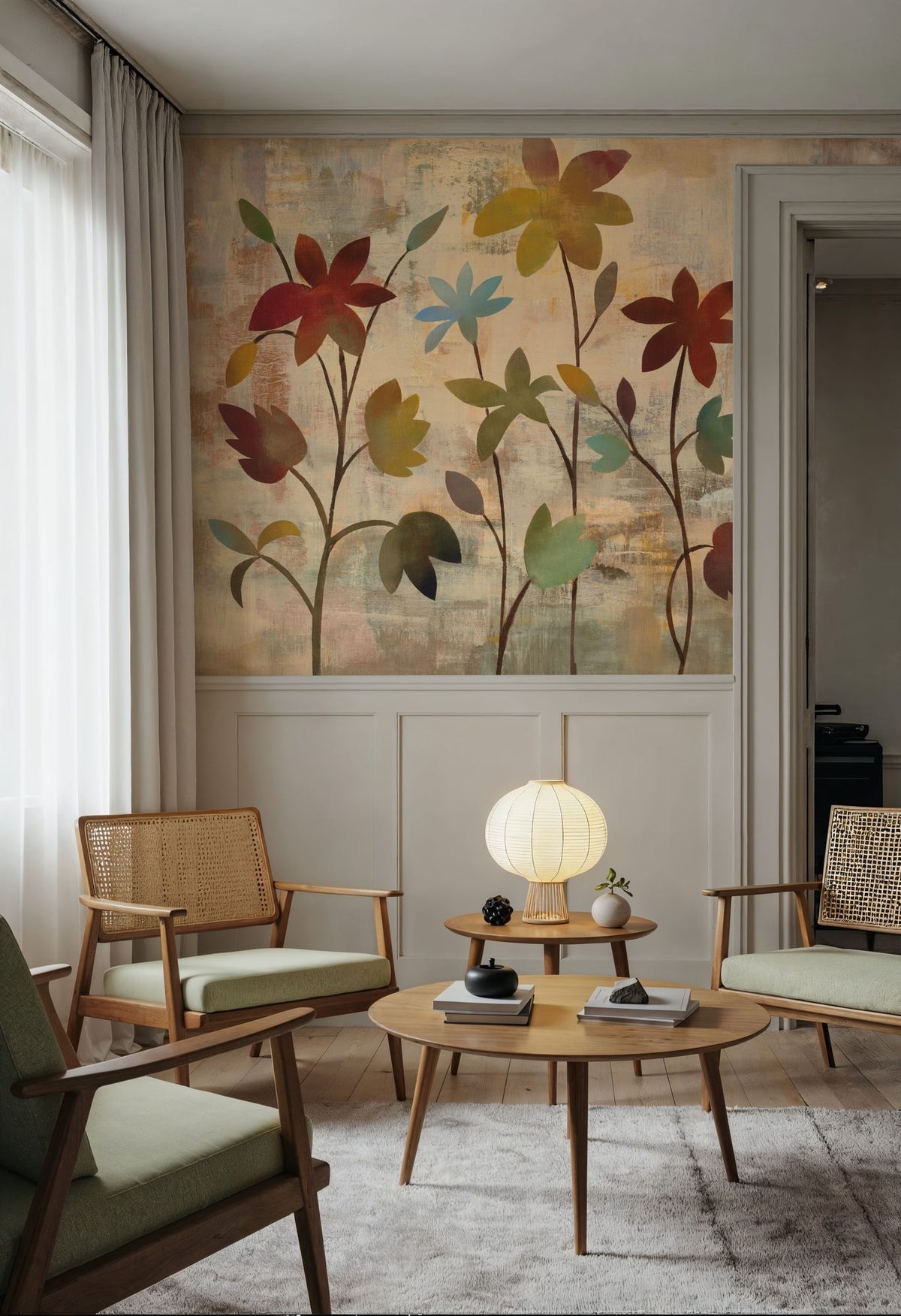 Rainbow Garden Mural Wallpaper - room preview 06