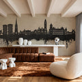 Wakefield England Skyline Concrete Mural Wallpaper - room preview 06