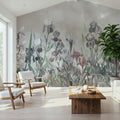 Iris Field Greenish Mural Wallpaper - room preview 06