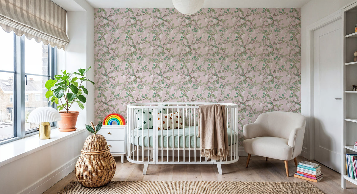 Climbing Wisteria, Rose Mural Wallpaper - room preview 06