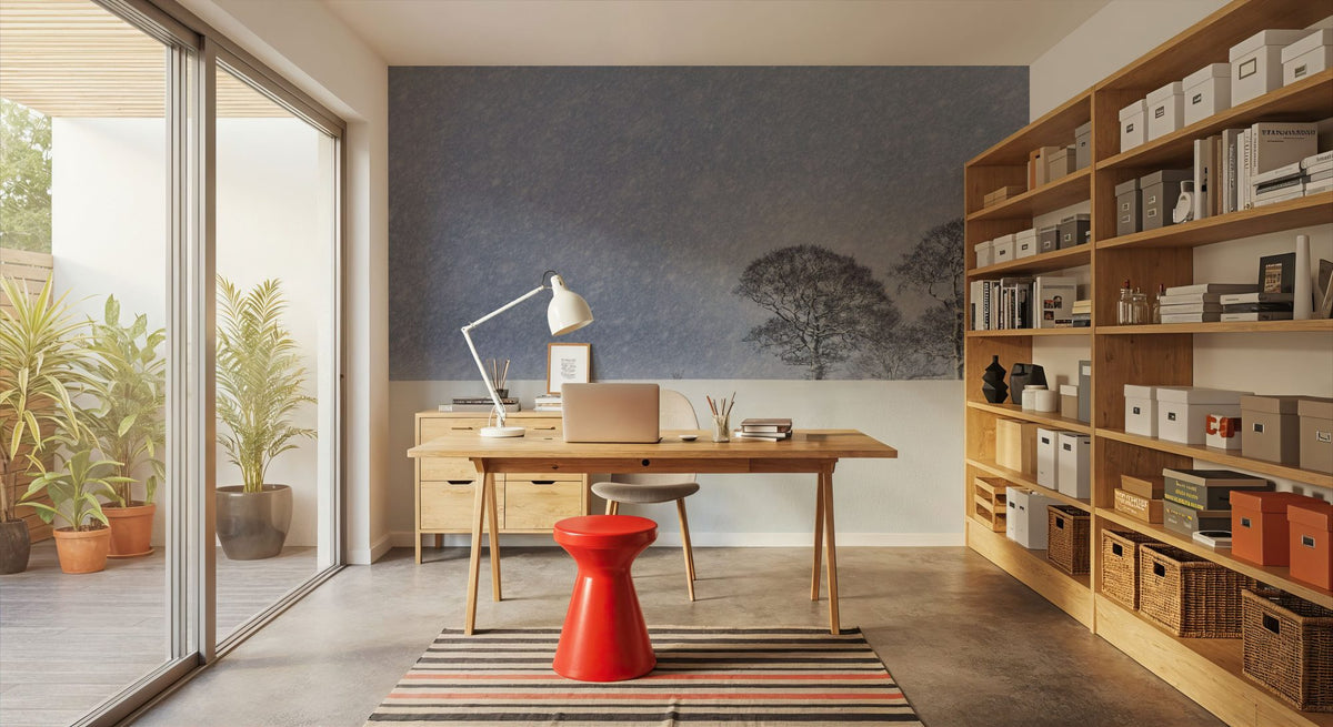 Winter's Pair Mural Wallpaper - room preview 06