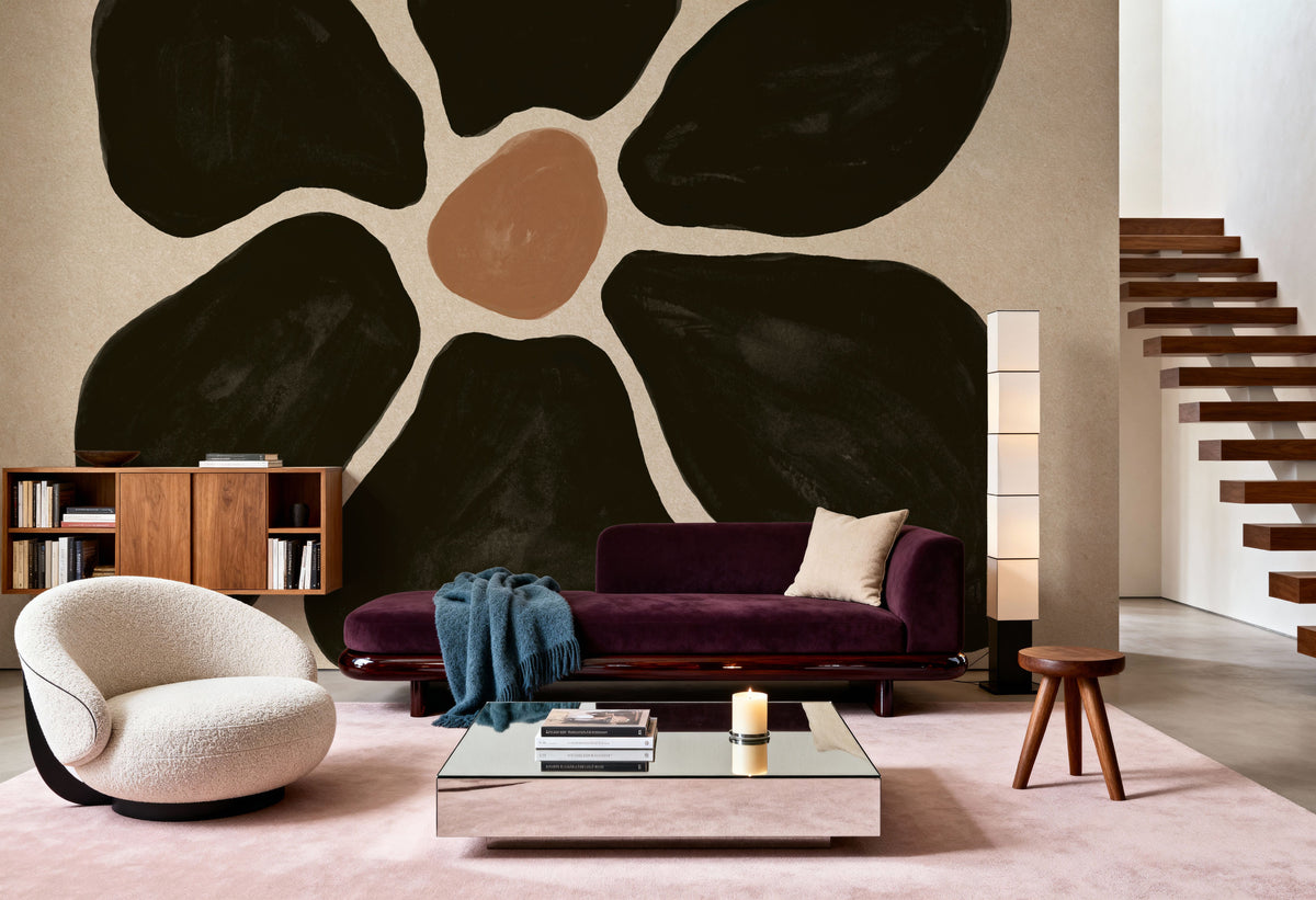 Mod Floral I Mural Wallpaper - room preview 06