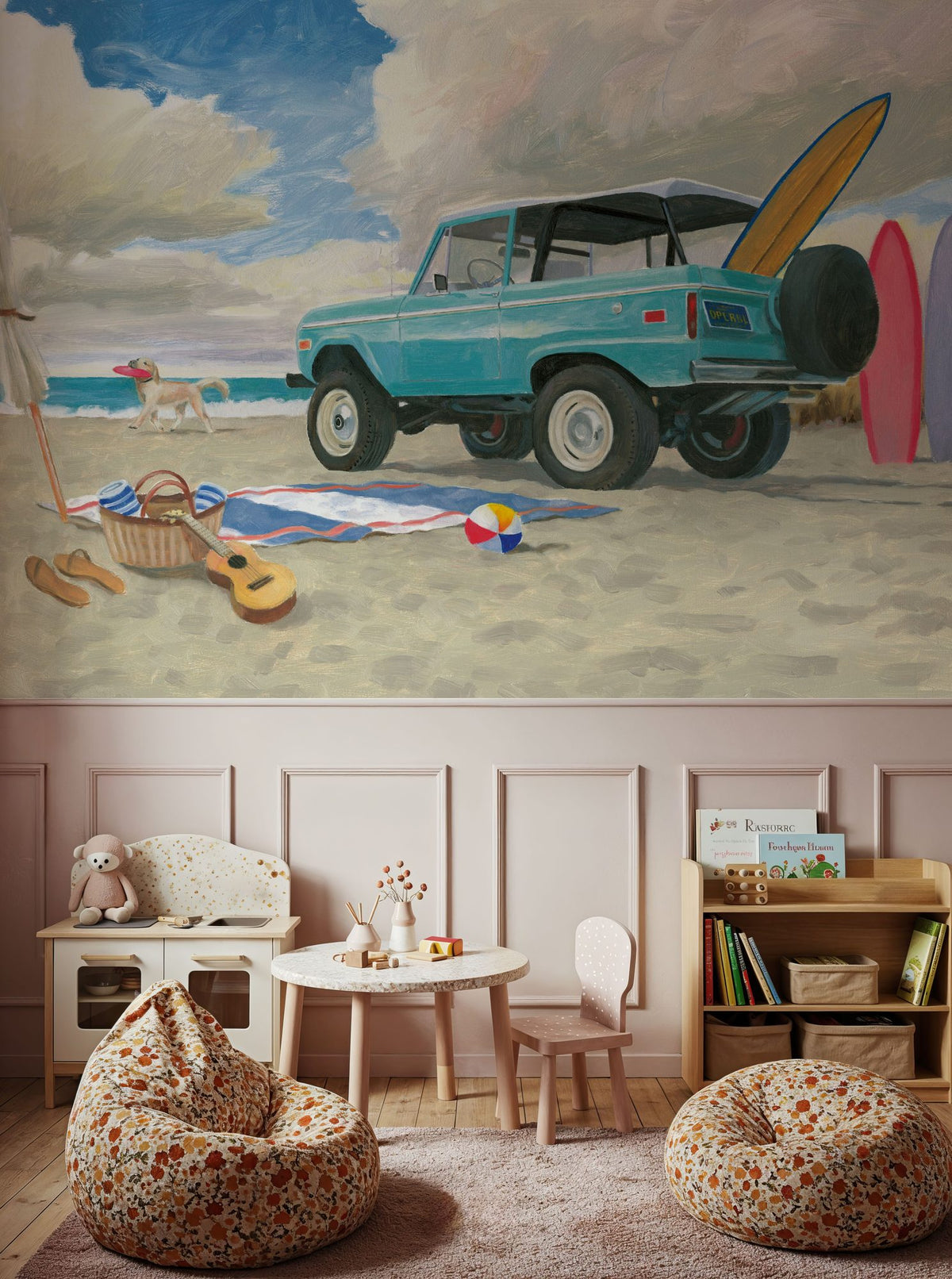 Beach Ride Parking Mural Wallpaper - room preview 06
