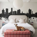 Port Elizabeth South Africa Skyline Black & White Mural Wallpaper - room preview 06
