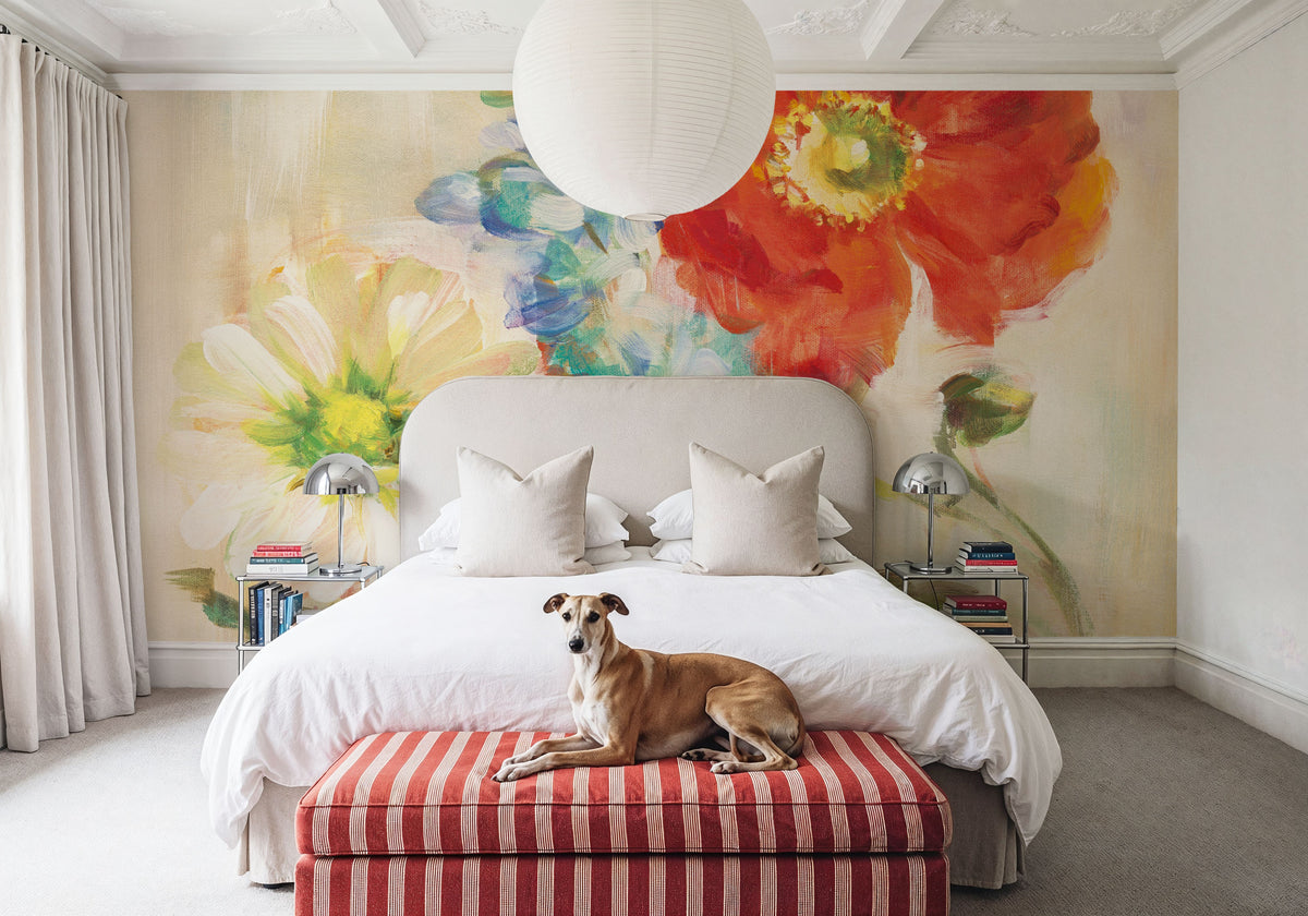 Contemporary Flower II Mural Wallpaper - room preview 06