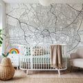 Coventry White Mural Wallpaper - room preview 06