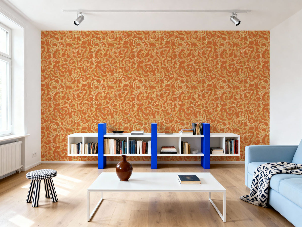 Olive Tree, Pumpkin Mural Wallpaper - room preview 06