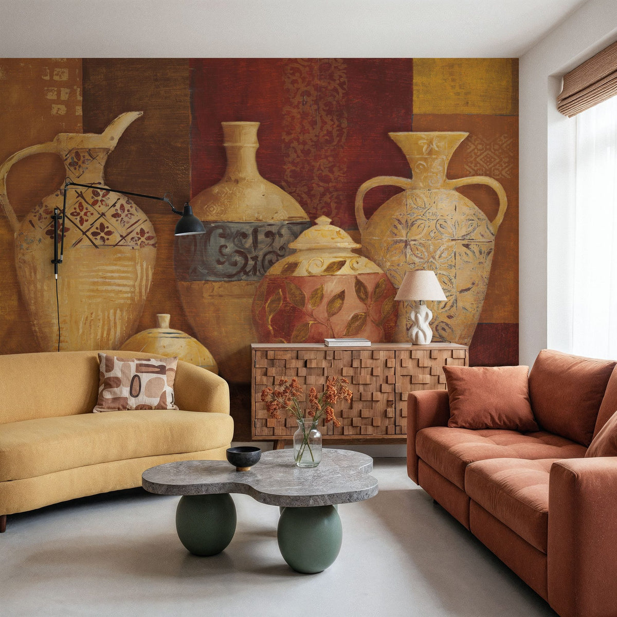 Autumn Urns III Mural Wallpaper - room preview 06