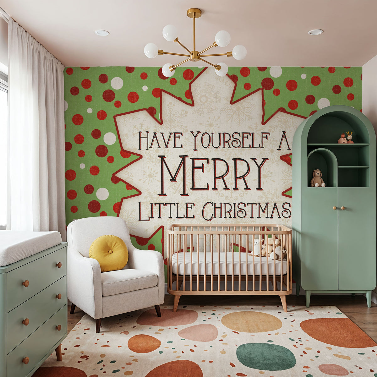 Festive Thoughts I Mural Wallpaper - room preview 06
