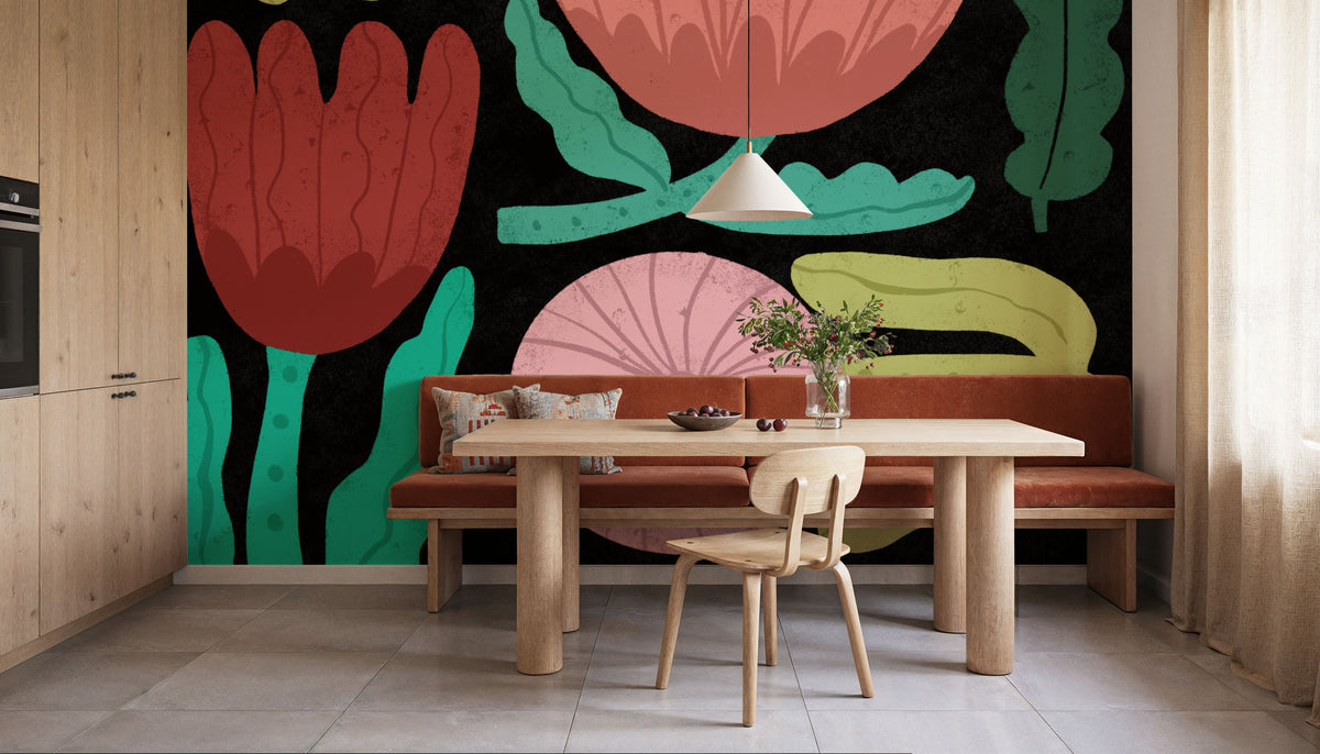 Flower Toss II Mural Wallpaper - room preview 06