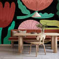 Flower Toss II Mural Wallpaper - room preview 06