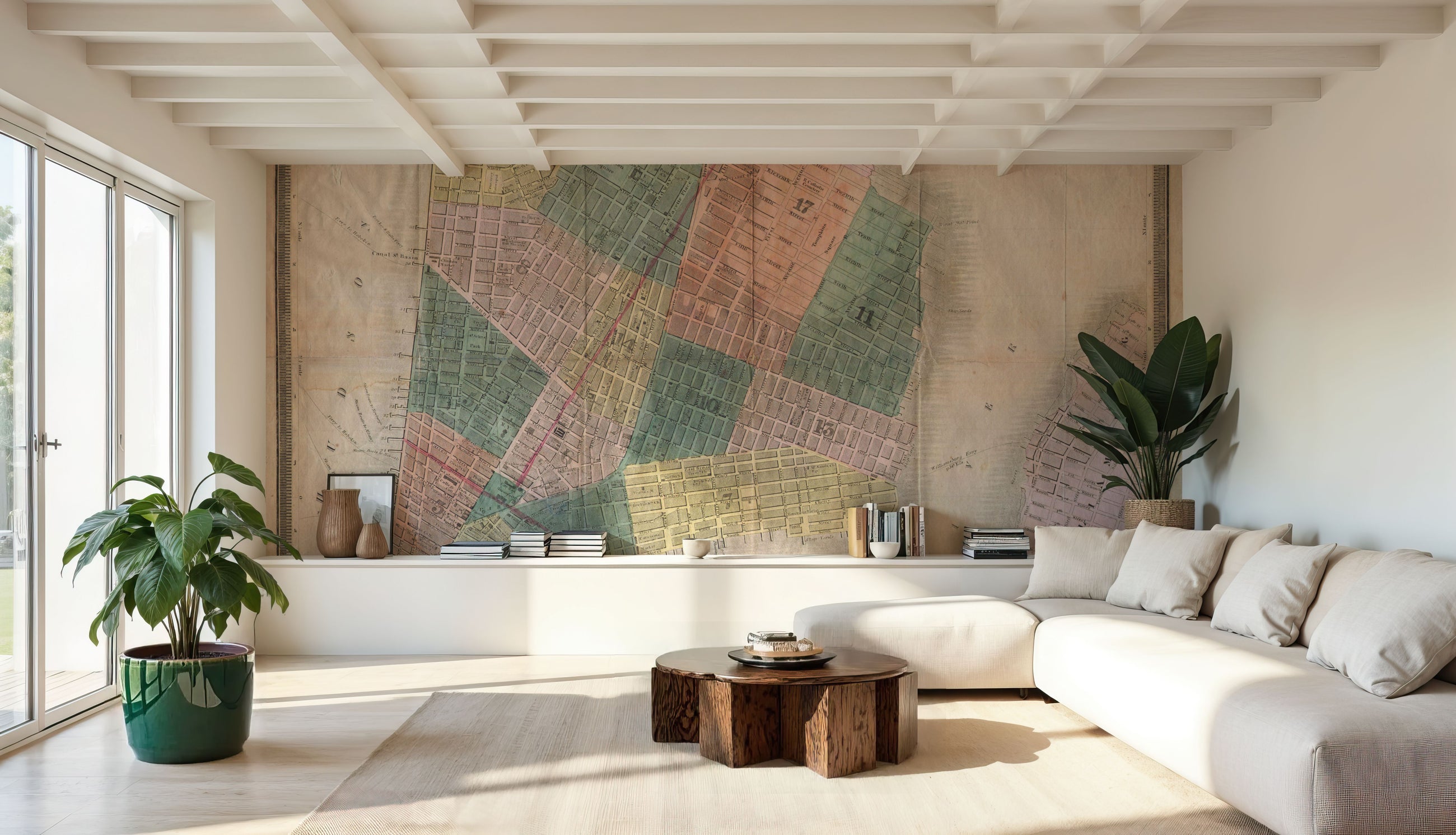 Burr's New York City Map 1835 Mural Wallpaper