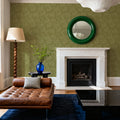 Catch the Breeze, Olive Mural Wallpaper - room preview 06