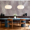 Palms Above, Dusty Pink Mural Wallpaper - room preview 06