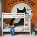 Scaredy Cat Orange Mural Wallpaper - room preview 06