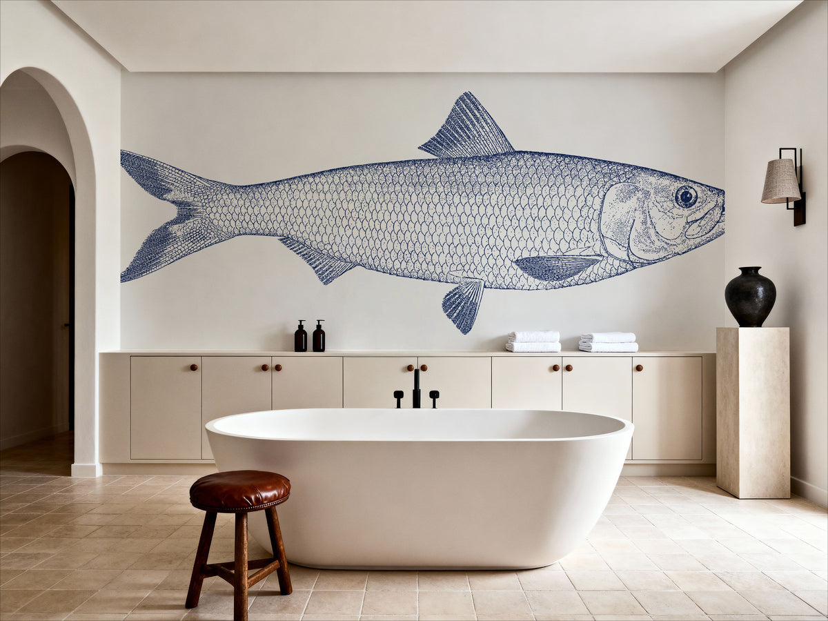 Skipjack Herring Mural Wallpaper - room preview 06