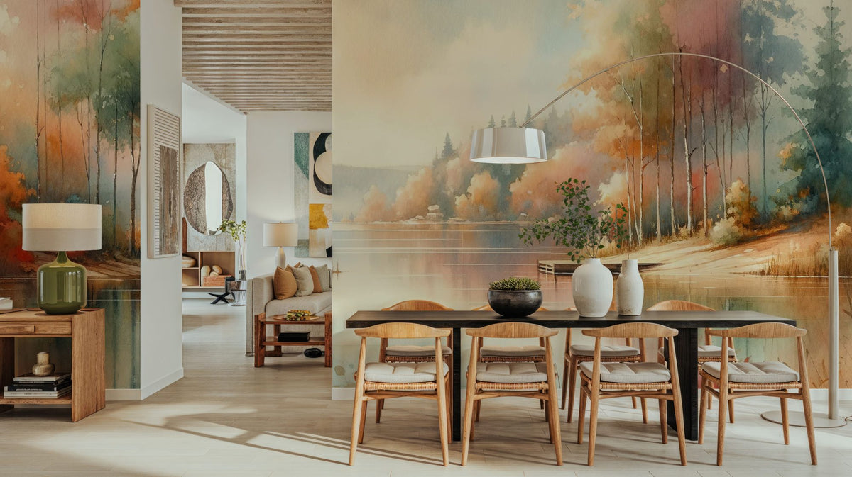 Serene Autumn Mural Wallpaper - room preview 06
