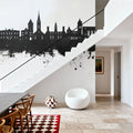 New Bern North Carolina Skyline Black & White Mural Wallpaper - room preview 06