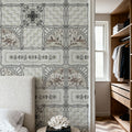 Sakura & Bird, Beige Mural Wallpaper - room preview 06
