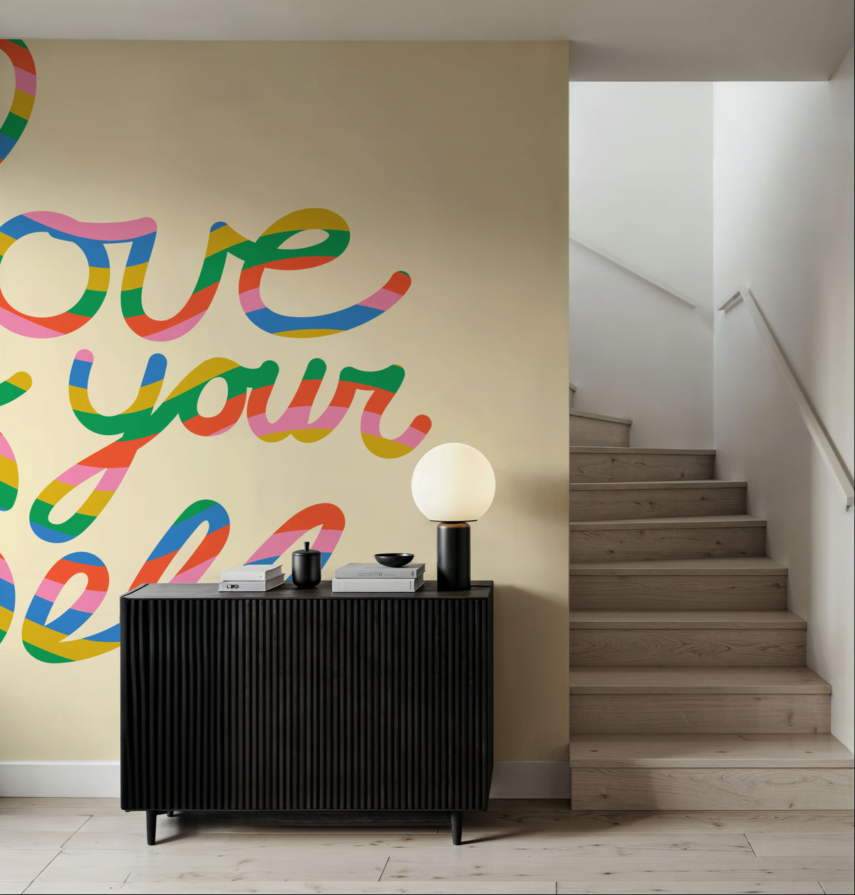 Love Your Self Mural Wallpaper - room preview 06