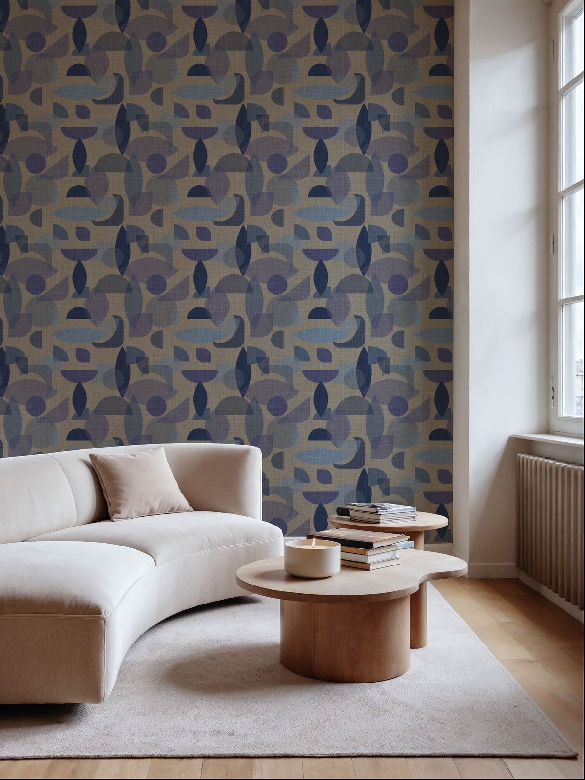 Homley Geometry, Stone Mural Wallpaper - room preview 06