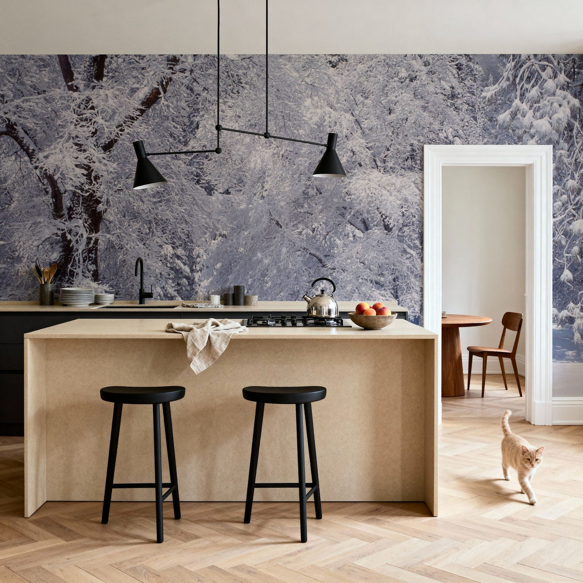 Winter Stillness Mural Wallpaper - room preview 06