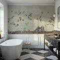 Birds in the Garden Green Mural Wallpaper - room preview 06