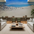 Alpine Serenity White Blue Mural Wallpaper - room preview 06