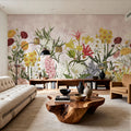 Happy Spring Flowers Mural Wallpaper - room preview 06