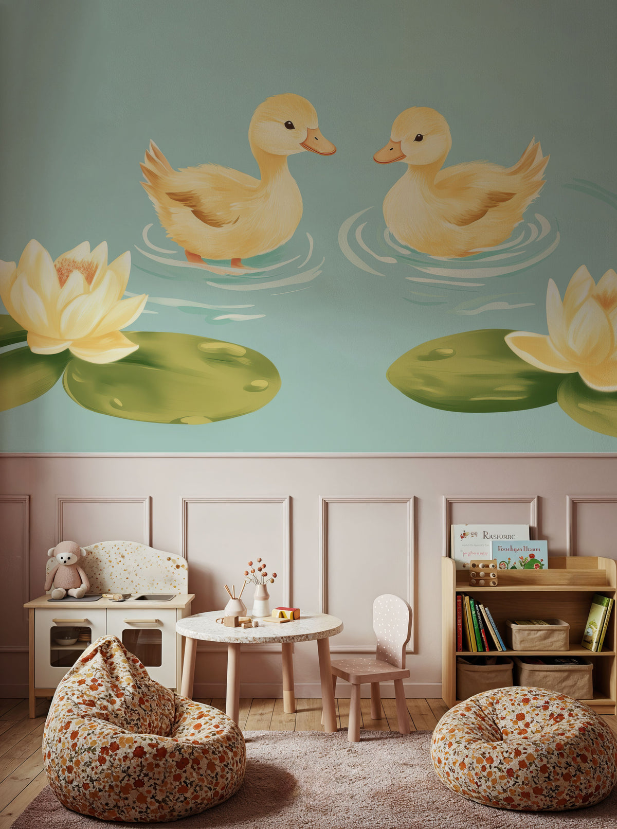 Lovable Ducklings Mural Wallpaper - room preview 06