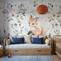 Fox Flower Mural Wallpaper - room preview 06