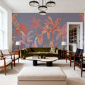 Colorful Jungle, Periwinkle Mural Wallpaper - room preview 06