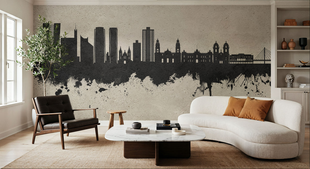 Lima Peru Skyline Concrete Mural Wallpaper - room preview 06