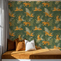 Tiger Scene Mural Wallpaper - room preview 06