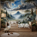 Lush Jungle Valley with Mountains Mural Wallpaper - room preview 06