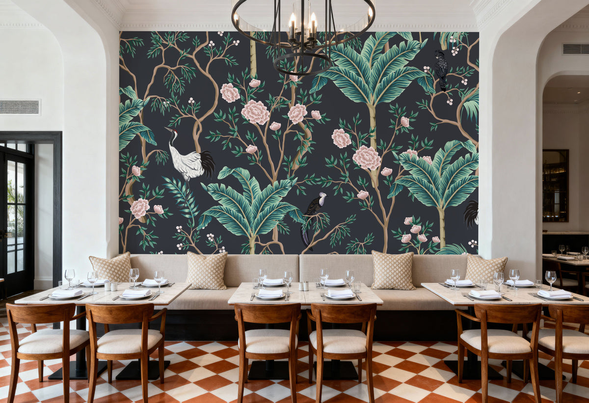 The Bird and the Rose Mural Wallpaper - room preview 06