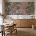 Palm Abode, Peach Mural Wallpaper - room preview 06