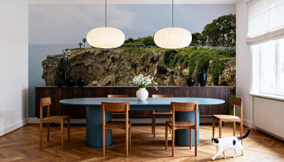 Tropical Cliff Cascade Mural Wallpaper - room preview 06