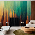 Reduced Trees Mural Wallpaper - room preview 06