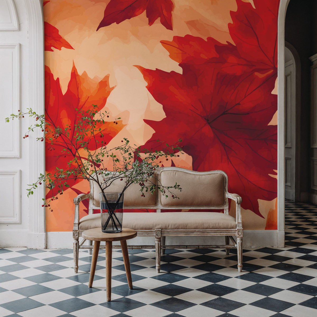 Oaks by Fall Mural Wallpaper - room preview 06