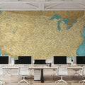 US Map Detailed - Lexy Mural Wallpaper - room preview 06